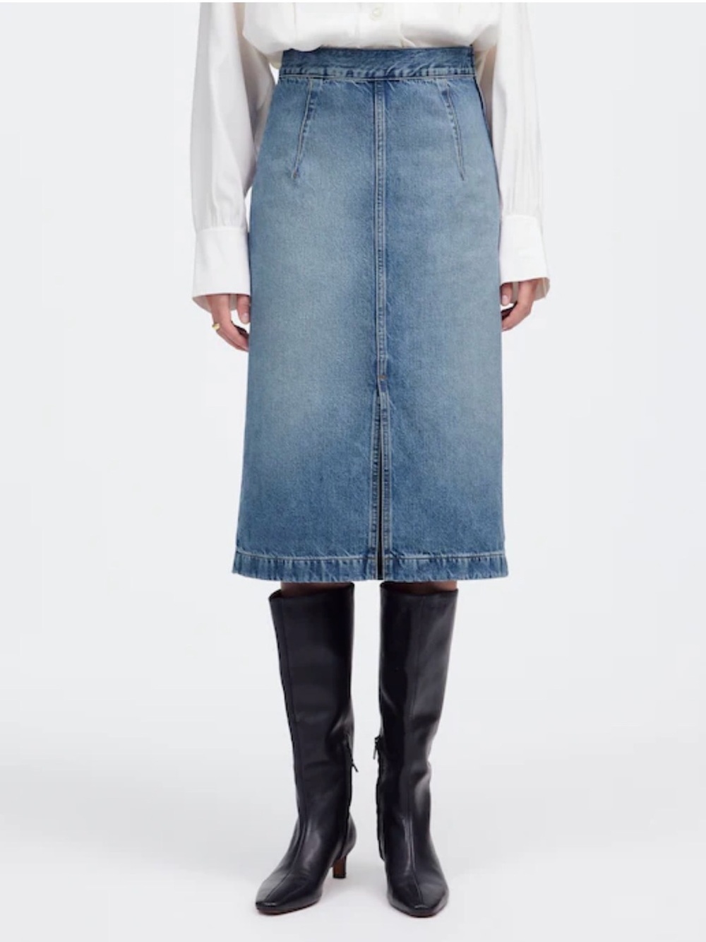 Madewell Light Blue Denim Skirt with Brand Tag